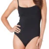 Anne Cole - Classic Moderate Leg Maillot One Piece Swimsuit -Chic Swimwear Shop 18mo00101 blk f front 9 048ba0a4 4bc6 4193 a6cb d65ff74a4f8c