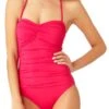 Anne Cole - Shirred Bandeau One Piece Swimsuit -Chic Swimwear Shop 18mo00501 bery f front 1 6