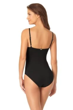 Anne Cole - Classic Lingerie Maillot One Piece Swimsuit -Chic Swimwear Shop 20MO00101 Blk 080 ccexpress 2