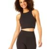 Anne Cole Active - Women's High Neck Crop Top -Chic Swimwear Shop 21MC550 21MT115 21MB375 BLACKNOcopy2 ccexpress 1