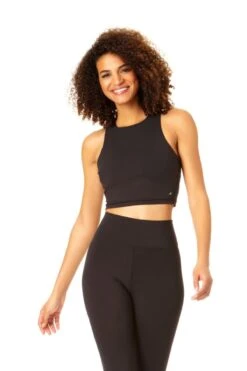 Anne Cole Active - Women's High Neck Crop Top