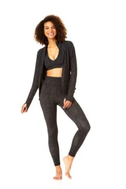Anne Cole Active - Women's Warmup Jacket -Chic Swimwear Shop 21MC550 21MT116 21MB375 HEATHER