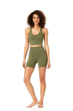 Anne Cole Active - V Neck Crop Top 9 Anne Cole Active - V Neck Crop Top -Chic Swimwear Shop 21MT239 21MB378 GREENGOOSE 3787