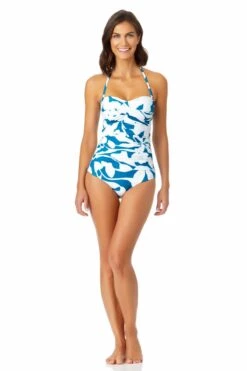 Anne Cole - Twist Front Shirred One Piece Swimsuit -Chic Swimwear Shop 22MO00566 TEPT 3489 ccexpress