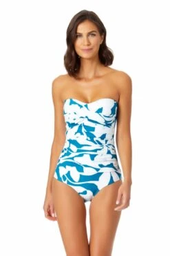 Anne Cole - Twist Front Shirred One Piece Swimsuit -Chic Swimwear Shop 22MO00566 TEPT 3495 ccexpress 2