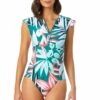 Anne Cole - Flutter Sleeve Zip Up Rash Guard One Piece Swimsuit -Chic Swimwear Shop 22MO07916 MULT 2768 b20c31f8 5ca1 46af bce3 e87c965d3052