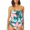 Anne Cole - Tunnel Blouson Bandeau One Piece Swimsuit 1 Anne Cole - Tunnel Blouson Bandeau One Piece Swimsuit -Chic Swimwear Shop 22MO09216 MULT 2714