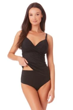 Anne Cole - Underwire Triangle Tankini 34 Anne Cole - Underwire Triangle Tankini -Chic Swimwear Shop 22MT23301 MYMB36001 BLK 383 ccexpress