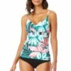 Anne Cole - Surplice Hidden Underwire Tankini Swim Top -Chic Swimwear Shop 22MT23316 MYMB36001 BLK 2459 ccexpress ccexpress