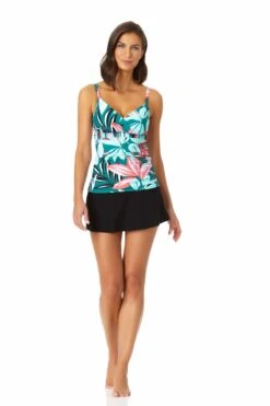 Anne Cole - Surplice Hidden Underwire Tankini Swim Top 17 Anne Cole - Surplice Hidden Underwire Tankini Swim Top -Chic Swimwear Shop 22MT23316 MYMB41401 BLK 2497 ccexpress