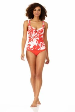 Anne Cole - Retro Twist Front Underwire Tankini Swim Top -Chic Swimwear Shop 22MT23418 MYMB36001 JCY