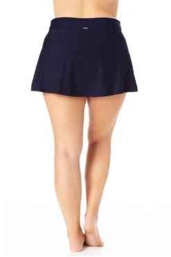 Anne Cole Plus - Banded Side Skirted Swim Bottom 21 Anne Cole Plus - Banded Side Skirted Swim Bottom -Chic Swimwear Shop 22PB41301 NAVY 1366