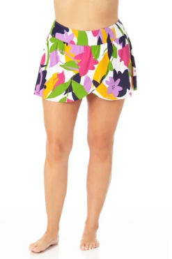 Anne Cole Plus - Soft Band Skirted Swim Bottom -Chic Swimwear Shop 22PB41680 MULT 106