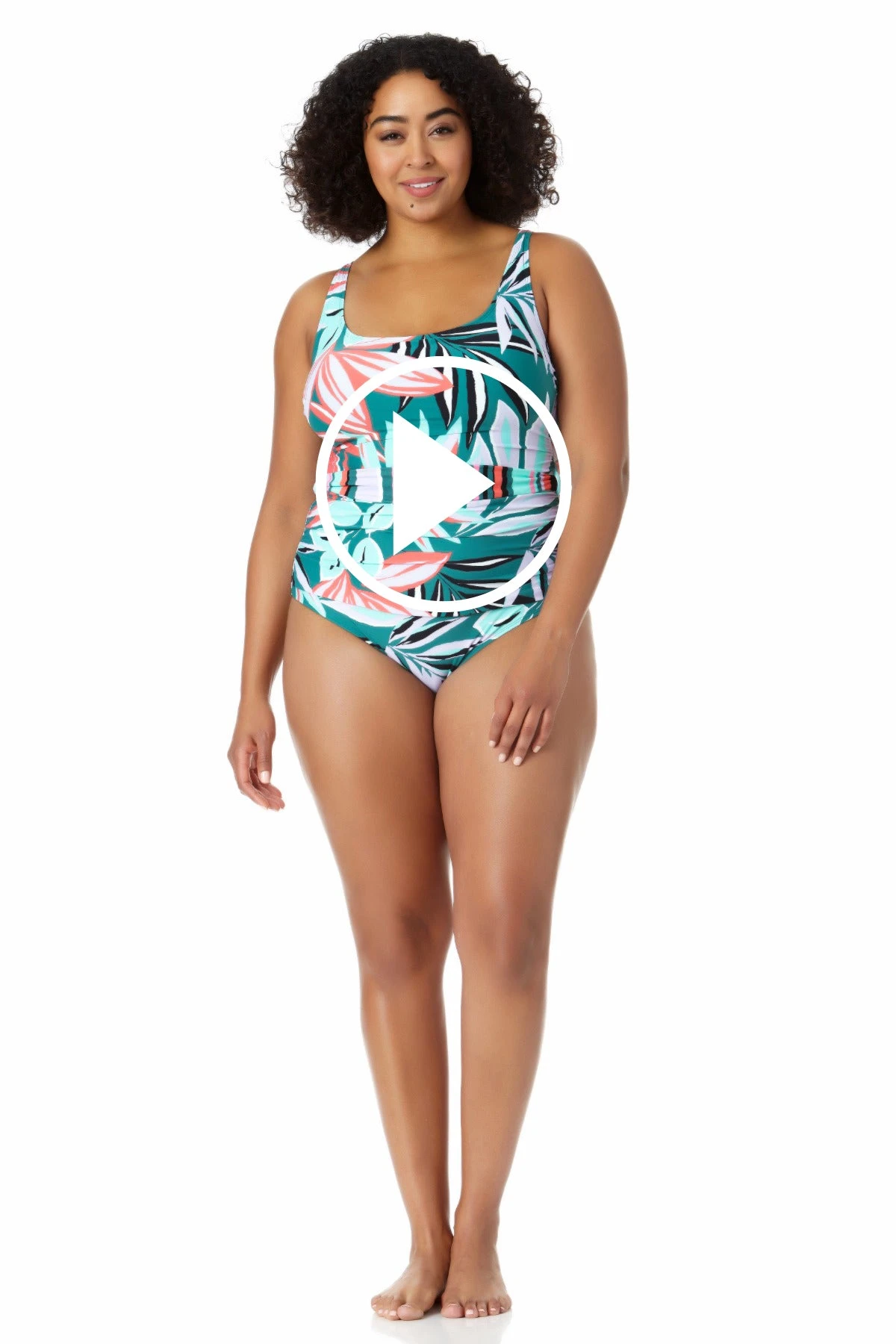 Anne Cole Plus - Ring Belt Scoop One Piece Swimsuit 7 Anne Cole Plus - Ring Belt Scoop One Piece Swimsuit - Image 5