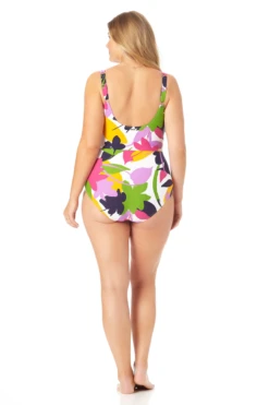 Anne Cole Plus - Center Front Cutout One Piece Swimsuit 9 Anne Cole Plus - Center Front Cutout One Piece Swimsuit -Chic Swimwear Shop 22PO07580 MULT 243