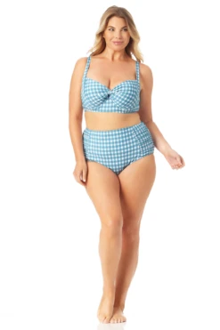 Anne Cole Plus - Retro Underwire Bikini Swim Top -Chic Swimwear Shop 22PT10657 22PB33657 BLPP 430