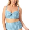 Anne Cole Plus - Retro Underwire Bikini Swim Top 1 Anne Cole Plus - Retro Underwire Bikini Swim Top -Chic Swimwear Shop 22PT10657 22PB33657 BLPP 430 FRONT