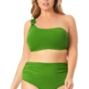 Anne Cole Plus - Assymetrical Bandeau Bikini Swim Top -Chic Swimwear Shop 22PT10801 MYPB36001 GRGR 1816 FRONT