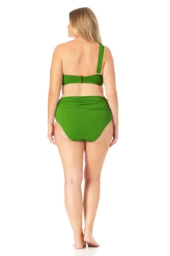 Anne Cole Plus - Assymetrical Bandeau Bikini Swim Top -Chic Swimwear Shop 22PT10801 MYPB36001 GRGR 1832
