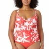 Anne Cole Plus - Retro Twist Front Underwire Tankini Swim Top -Chic Swimwear Shop 22PT23418 MYPB36001 COPT