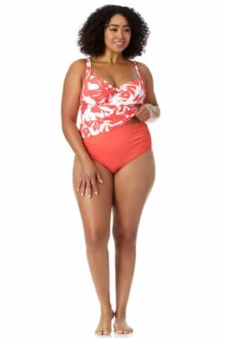 Anne Cole Plus - Retro Twist Front Underwire Tankini Swim Top -Chic Swimwear Shop 22PT23418 MYPB36001 COPT 1170 1a2c215a 854b 4bc6 b0f0 4e2aa7bb1b5e
