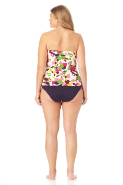 Anne Cole Plus - Twist Front Bandeaukini Swim Top 12 Anne Cole Plus - Twist Front Bandeaukini Swim Top -Chic Swimwear Shop 22PT25063 MYPB36001 MULT 2110