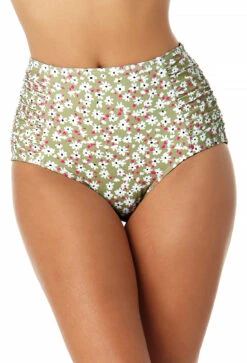 Anne Cole - Women's Shirred High Waist Tummy Control Bikini Bottom