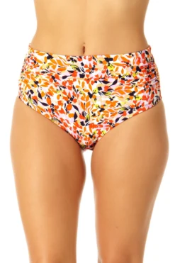 Anne Cole - Women's Fold Over High Waist Shirred Bikini Swim Bottoms