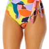 Anne Cole - Women's Soft Band Side Tie High Waist Bikini Swim Bottom 2 Anne Cole - Women's Soft Band Side Tie High Waist Bikini Swim Bottom -Chic Swimwear Shop 23MB36750 MULT 1168 FRONTBOTTOM