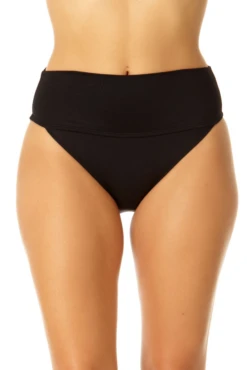 Anne Cole - Soft Band High Waist Swim Bottom -Chic Swimwear Shop 23MB37401 BLK 1086 1