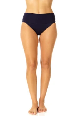 Anne Cole - Soft Band High Waist Swim Bottom -Chic Swimwear Shop 23MB37401 NAVY 834 1