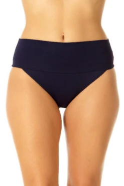 Anne Cole - Soft Band High Waist Swim Bottom -Chic Swimwear Shop 23MB37401 NAVY 834 2