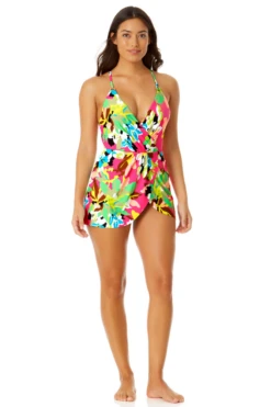 Anne Cole - Women's Swim Dress With Skirted Bottom 8 Anne Cole - Women's Swim Dress With Skirted Bottom -Chic Swimwear Shop 23MD61065 156 2