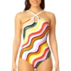 Anne Cole - Women's Halter Keyhole One Piece Swimsuit -Chic Swimwear Shop 23MO01622 MULT 465 2