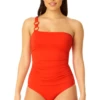 Anne Cole - Ring Strap Asymmetric One Piece Swimsuit -Chic Swimwear Shop 23MO02701 SPCE 993 4