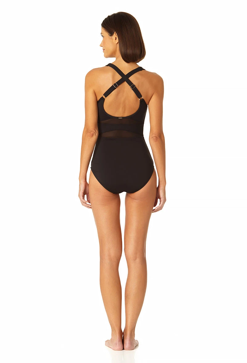 Anne Cole - Women's Mesh High Neck One Piece Swimsuit 7 Anne Cole - Women's Mesh High Neck One Piece Swimsuit - Image 5