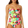 Anne Cole - Women's Strapless Bandeau Keyhole Shirred One Piece Swimsuit 2 Anne Cole - Women's Strapless Bandeau Keyhole Shirred One Piece Swimsuit -Chic Swimwear Shop 23MO03765 264 4