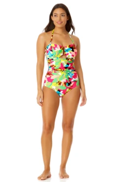 Anne Cole - Women's Strapless Bandeau Keyhole Shirred One Piece Swimsuit 12 Anne Cole - Women's Strapless Bandeau Keyhole Shirred One Piece Swimsuit -Chic Swimwear Shop 23MO03765 264 5