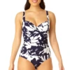 Anne Cole - Women's Retro Twist Front Shirred One Piece Swimsuit -Chic Swimwear Shop 23MO03918 NAWH 1996 1