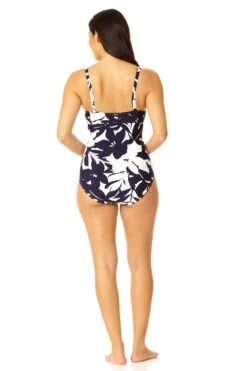 Anne Cole - Women's Retro Twist Front Shirred One Piece Swimsuit -Chic Swimwear Shop 23MO03918 NAWH 1996 3
