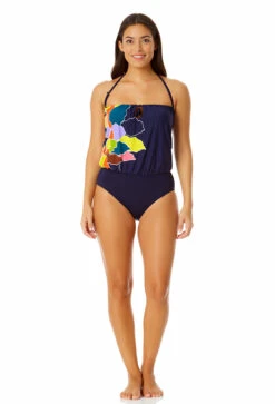 Anne Cole - Women's Strapless Blouson Keyhole One Piece Swimsuit 12 Anne Cole - Women's Strapless Blouson Keyhole One Piece Swimsuit -Chic Swimwear Shop 23MO06150 MULT 1006