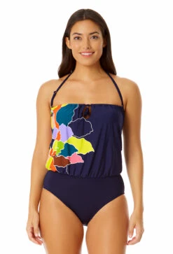 Anne Cole - Women's Strapless Blouson Keyhole One Piece Swimsuit