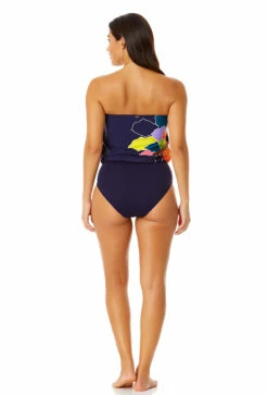 Anne Cole - Women's Strapless Blouson Keyhole One Piece Swimsuit 13 Anne Cole - Women's Strapless Blouson Keyhole One Piece Swimsuit -Chic Swimwear Shop 23MO06150 MULT 1047