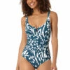 Anne Cole - Women's V-Wire One Piece Swimsuit -Chic Swimwear Shop 23MO07057 BLWH 1163 FRONT