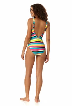 Anne Cole - Women's Center Tab Over The Shoulder One Piece Swimsuit 8 Anne Cole - Women's Center Tab Over The Shoulder One Piece Swimsuit -Chic Swimwear Shop 23MO07584 MULT 2194