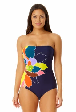Anne Cole - Women's Classic Strapless One Piece Swimsuit -Chic Swimwear Shop 23MO09950 MULT 1275 FRONT