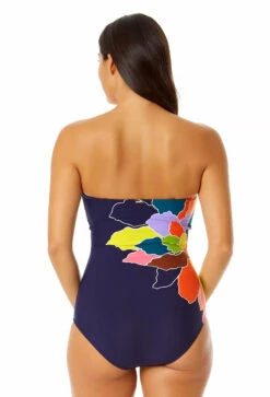 Anne Cole - Women's Classic Strapless One Piece Swimsuit -Chic Swimwear Shop 23MO09950 MULT 1281 BACK