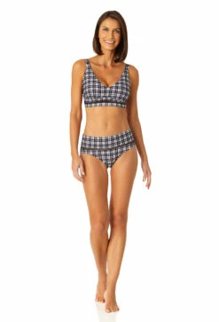 Anne Cole - Women's Trim Triangle Bikini Top -Chic Swimwear Shop 23MT11783 BKWH 23MB37683 BKWH 1876