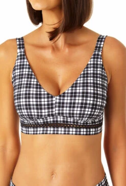 Anne Cole - Women's Trim Triangle Bikini Top -Chic Swimwear Shop 23MT11783 BKWH 23MB37683 BKWH 1932