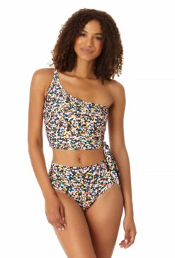 Anne Cole - Women's One Shoulder Side Tie Bikini Top